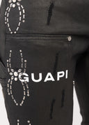 Obsidian Black Waxed Spider Denim