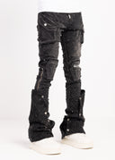 Obsidian Black Coffin Arc Embellished Denim