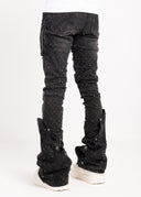 Obsidian Black Coffin Arc Embellished Denim