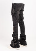 Obsidian Black Coffin Arc Embellished Denim