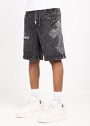 Vintage Black Distressed Denim Shorts