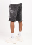 Vintage Black Distressed Denim Shorts