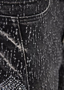 Vintage Black Distressed Denim Shorts