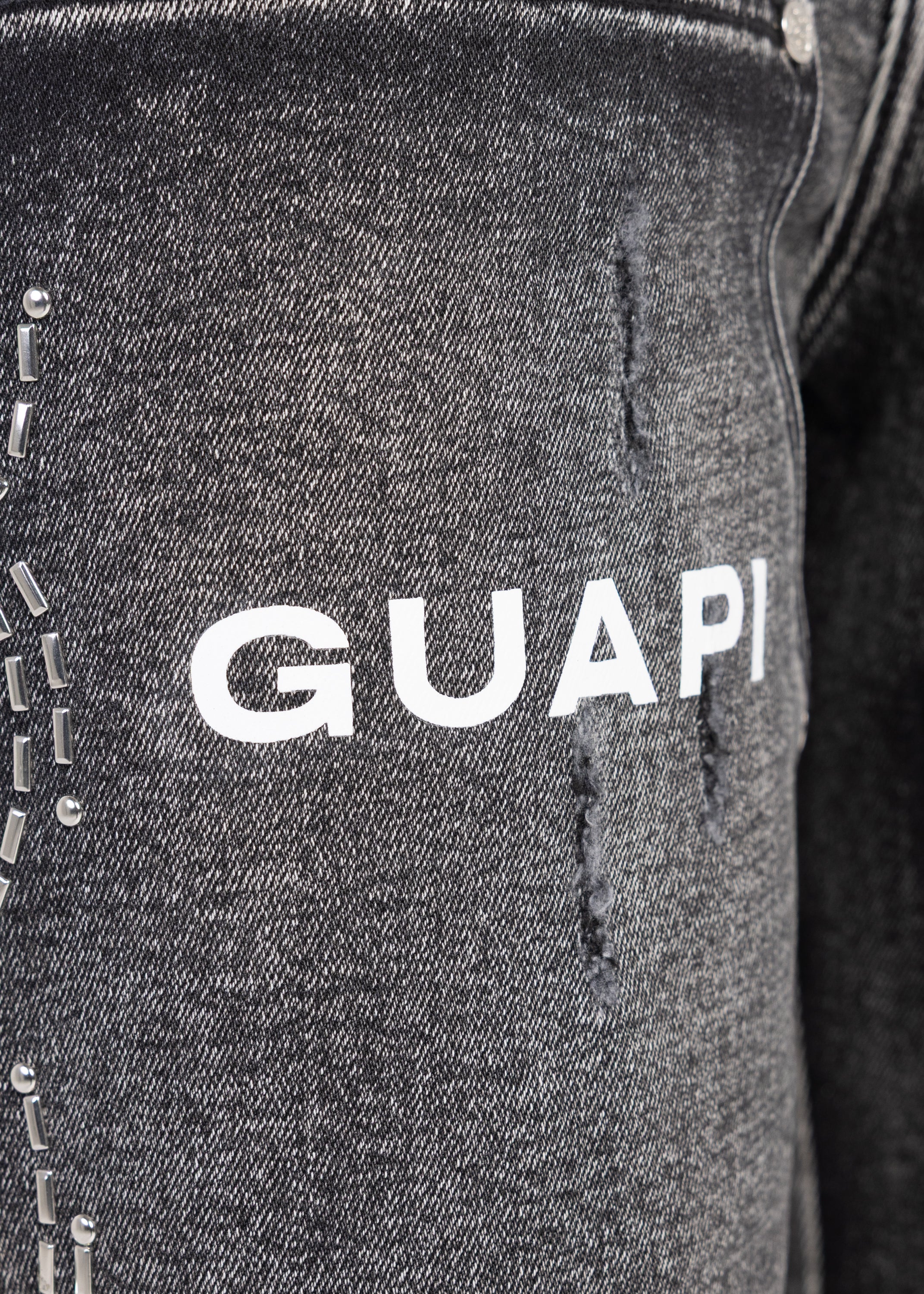 Obsidian Black Spider Denim Shorts – GUAPI CLOTHING FZ-LLC