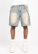Emerald Spider Denim Shorts