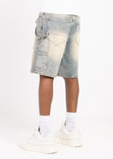 Emerald Spider Denim Shorts