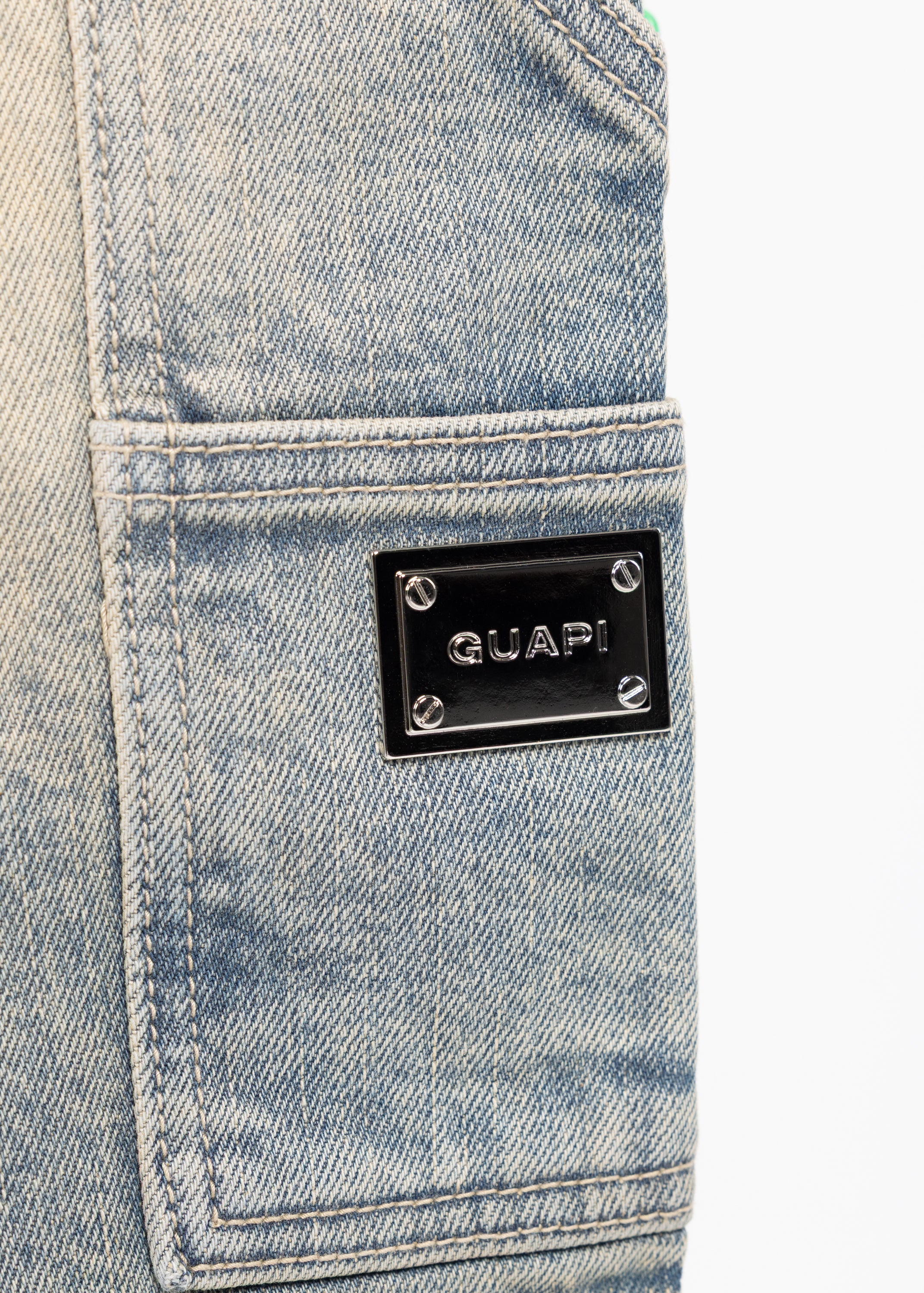 Emerald Spider Denim Shorts – GUAPI CLOTHING FZ-LLC