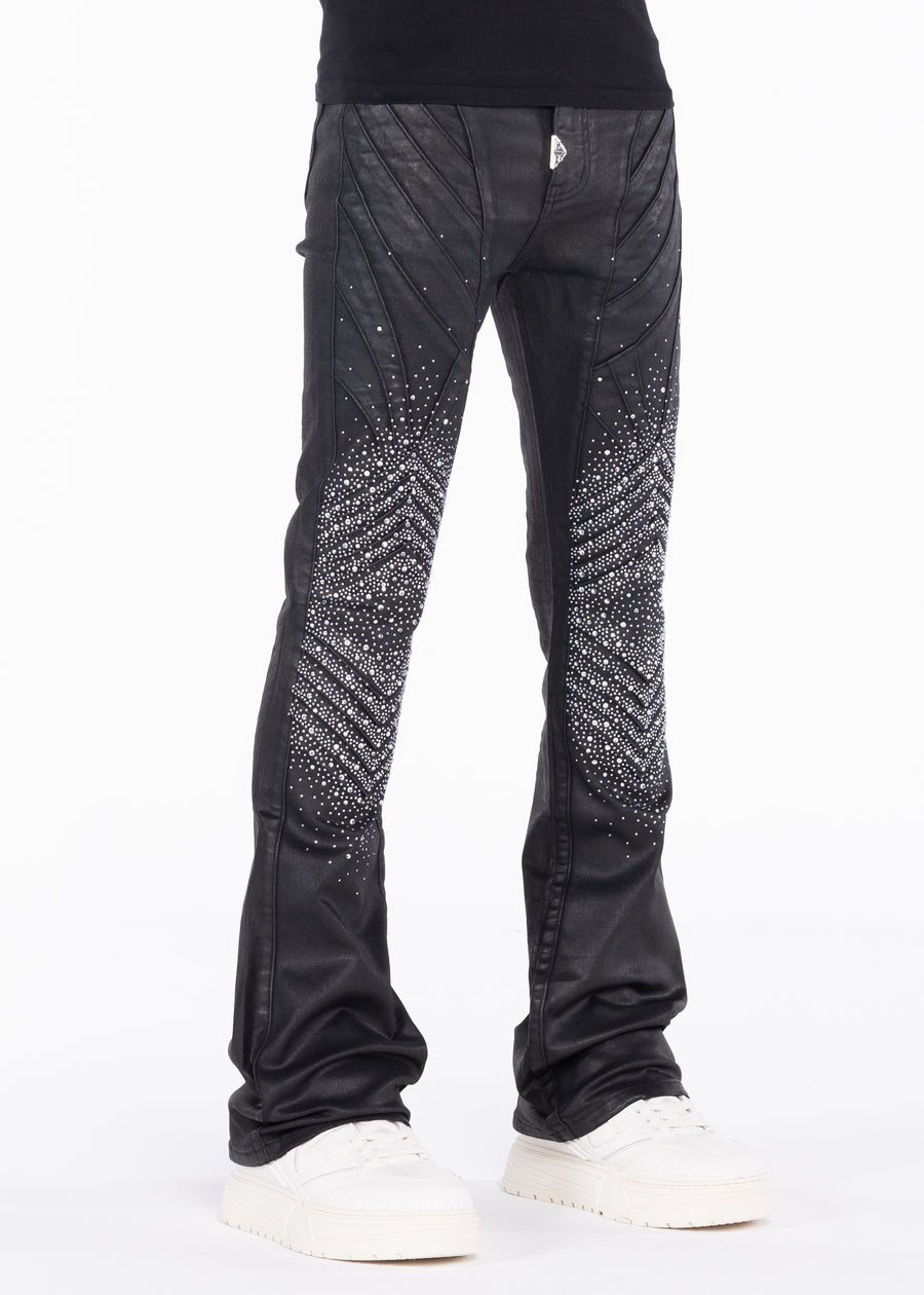 Obsidian Black Waxed Knight Denim