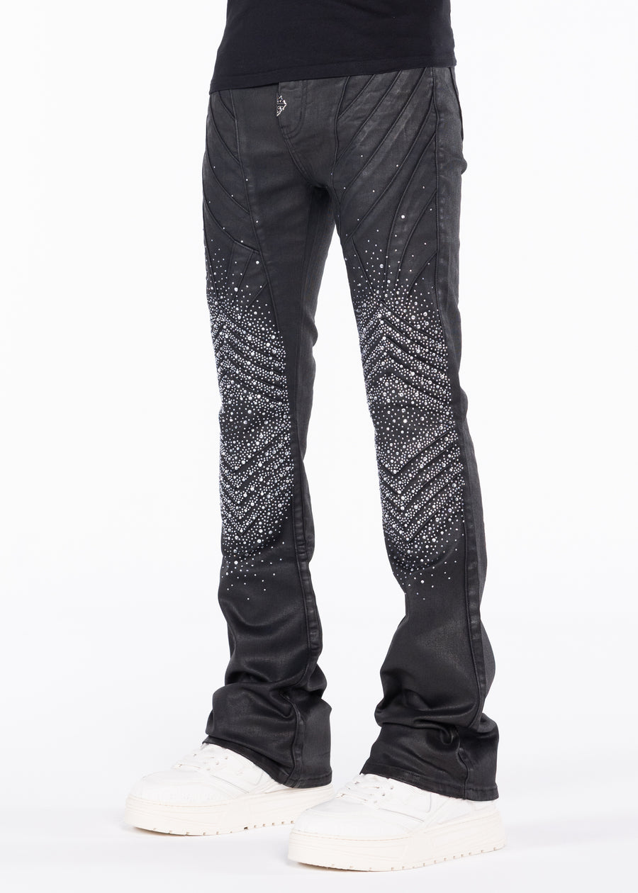Obsidian Black Waxed Knight Denim