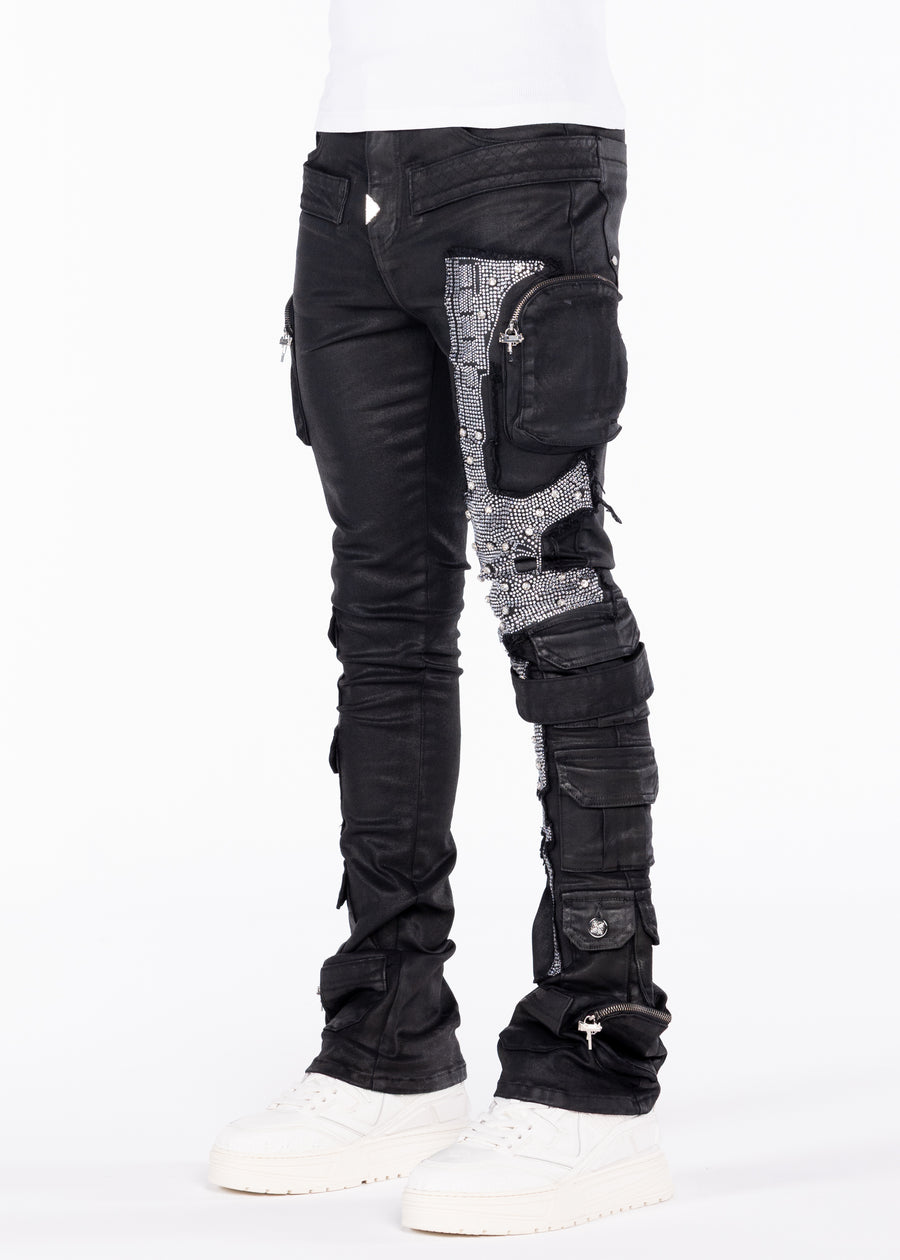 Obsidian Black Machine Gun Denim