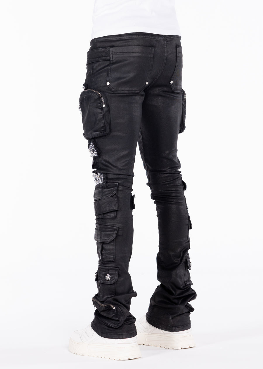 Obsidian Black Machine Gun Denim