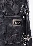 Obsidian Black Stars Leather Shorts