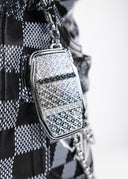 Obsidian Black Checkerboard Leather Shorts