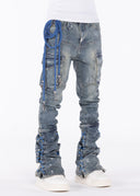 Aqua Blue Waxed Rope Denim