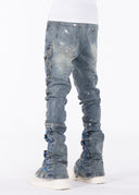 Aqua Blue Waxed Rope Denim