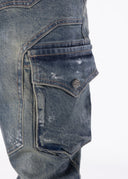 Aqua Blue Waxed Rope Denim