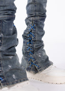 Aqua Blue Waxed Rope Denim