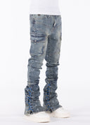 Aqua Blue Waxed Rope Denim
