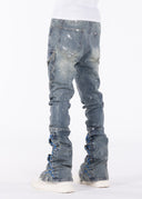 Aqua Blue Waxed Rope Denim