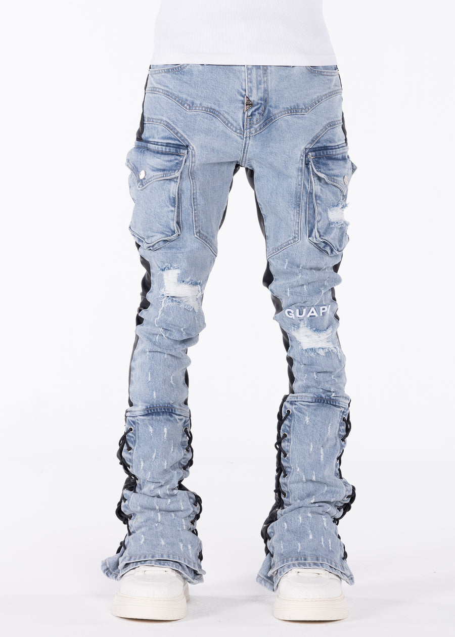 Aqua Blue Rope Pant