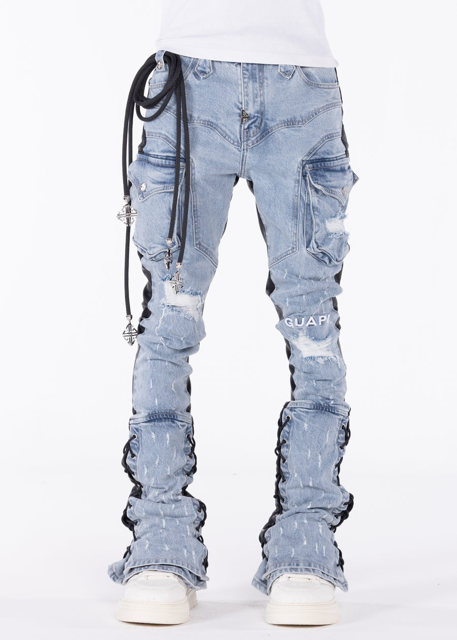 Aqua Blue Rope Pant