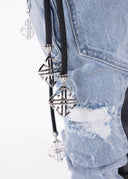 Aqua Blue Rope Pant