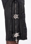 All Black Cross Buckle Shorts