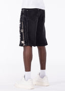 Obsidian Black Cross Buckle Shorts