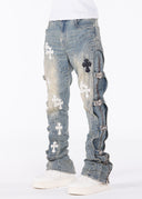 Vintage Blue Cross Buckle Denim
