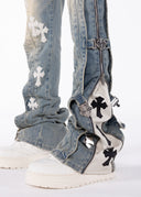 Vintage Blue Cross Buckle Denim