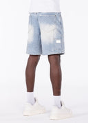 Aqua Blue Steel Plate Carpenter Shorts