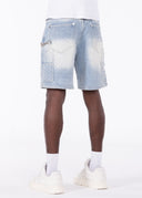 Aqua Blue Steel Plate Carpenter Shorts