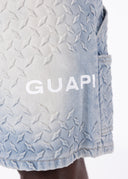 Aqua Blue Steel Plate Carpenter Shorts