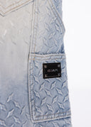 Aqua Blue Steel Plate Carpenter Shorts