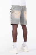 Faded Cross Denim Shorts