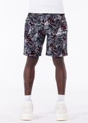 Wine Red Laser Velvet Shorts