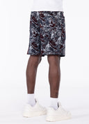 Wine Red Laser Velvet Shorts