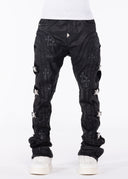 All Black Cross Buckle Denim