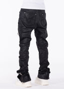 All Black Cross Buckle Denim
