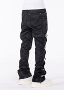 All Black Cross Buckle Denim