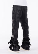 All Black Cross Buckle Denim