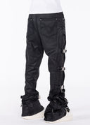 All Black Cross Buckle Denim