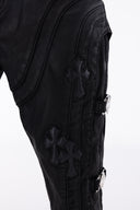 All Black Cross Buckle Denim