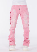 French Rose Cross Buckle Denim