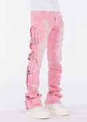 French Rose Cross Buckle Denim