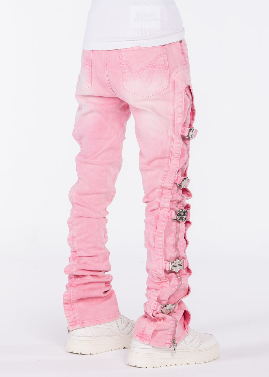 French Rose Cross Buckle Denim