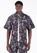 Wine Red Laser Velvet Shirt