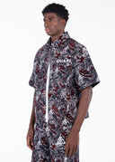 Wine Red Laser Velvet Shirt