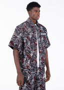 Wine Red Laser Velvet Shirt
