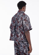 Wine Red Laser Velvet Shirt